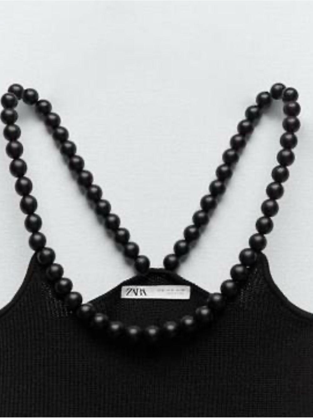 ZARA Black Beaded Top